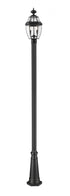 Z-Lite Westover 2 Light Outdoor Post Mounted Fixture in Black Finish Model: 580PHM-519P-BK