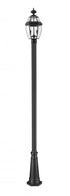 Z-Lite Westover 2 Light Outdoor Post Mounted Fixture in Black Finish Model: 580PHM-519P-BK