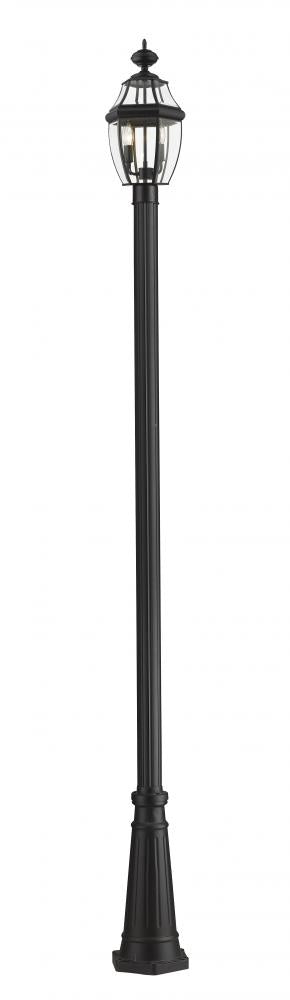 Z-Lite Westover 2 Light Outdoor Post Mounted Fixture in Black Finish Model: 580PHM-519P-BK