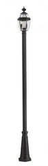 Z-Lite Westover 2 Light Outdoor Post Mounted Fixture in Black Finish Model: 580PHM-519P-BK