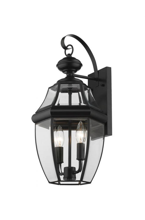 Z-Lite Westover 2 Light Outdoor Wall Light in Black Finish Model: 580M-BK