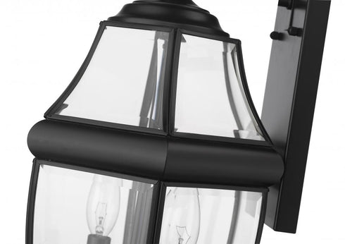 Z-Lite Westover 2 Light Outdoor Wall Light in Black Finish Model: 580M-BK