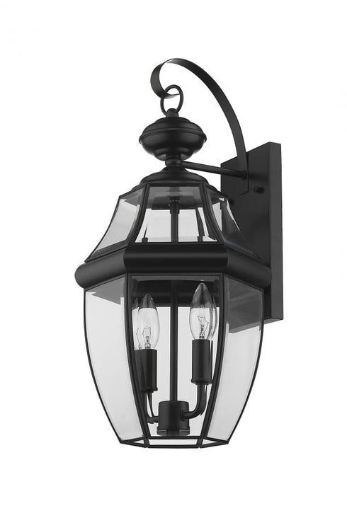Z-Lite Westover 2 Light Outdoor Wall Light in Black Finish Model: 580M-BK