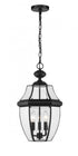 Z-Lite Westover 3 Light Outdoor Chain Mount Ceiling Fixture in Black Finish Model: 580CHB-BK