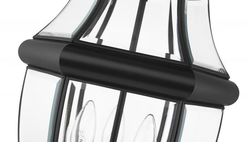 Z-Lite Westover 3 Light Outdoor Chain Mount Ceiling Fixture in Black Finish Model: 580CHB-BK