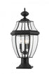 Z-Lite Westover 3 Light Outdoor Pier Mounted Fixture in Black Finish Model: 580PHB-533PM-BK