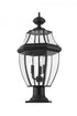 Z-Lite Westover 3 Light Outdoor Pier Mounted Fixture in Black Finish Model: 580PHB-533PM-BK