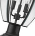 Z-Lite Westover 3 Light Outdoor Pier Mounted Fixture in Black Finish Model: 580PHB-533PM-BK