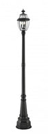 Z-Lite Westover 3 Light Outdoor Post Mounted Fixture in Black Finish Model: 580PHB-564P-BK