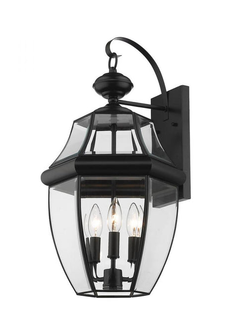 Z-Lite Westover 3 Light Outdoor Wall Light in Black Finish Model: 580B-BK