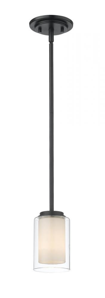 Z-Lite Willow 1 Light Pendant in Brushed Nickel Finish Model: 426MP-BN