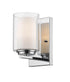 Z-Lite Willow 1 Light Wall Sconce in Brushed Nickel Finish Model: 426-1S-BN