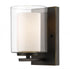Z-Lite Willow 1 Light Wall Sconce in Brushed Nickel Finish Model: 426-1S-BN
