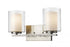Z-Lite Willow 2 Light Vanity in Brushed Nickel Finish Model: 426-2V-BN