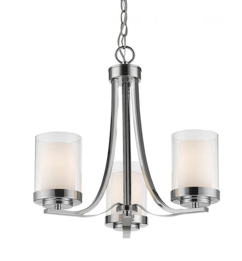 Z-Lite Willow 3 Light Chandelier in Brushed Nickel Finish Model: 426-3C-BN