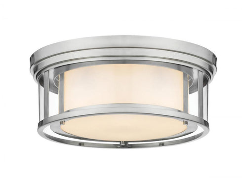 Z-Lite Willow 3 Light Flush Mount in Brushed Nickel Finish Model: 426F16-BN