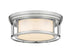 Z-Lite Willow 3 Light Flush Mount in Brushed Nickel Finish Model: 426F16-BN