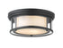 Z-Lite Willow 3 Light Flush Mount in Brushed Nickel Finish Model: 426F16-BN