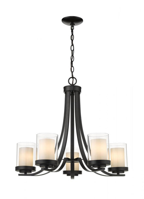 Z-Lite Willow 5 Light Chandelier in Brushed Nickel Finish Model: 426-5-BN