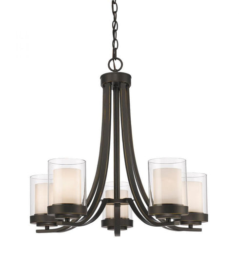 Z-Lite Willow 5 Light Chandelier in Brushed Nickel Finish Model: 426-5-BN