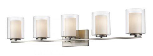 Z-Lite Willow 5 Light Vanity in Brushed Nickel Finish Model: 426-5V-BN