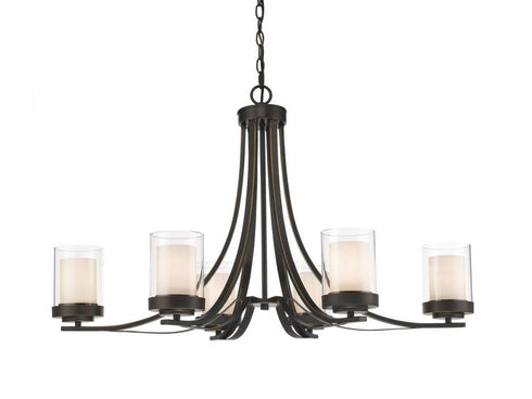Z-Lite Willow 6 Light Chandelier in Brushed Nickel Finish Model: 426-6-BN
