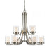 Z-Lite Willow 9 Light Chandelier in Brushed Nickel Finish Model: 426-9-BN