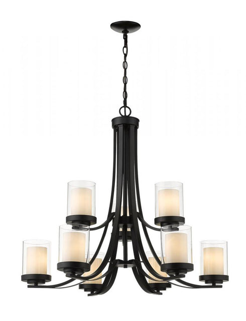 Z-Lite Willow 9 Light Chandelier in Brushed Nickel Finish Model: 426-9-BN