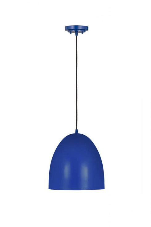 Z-Lite Z-Studio 1 Light Pendant in Blue Finish Model: 6012P9-BLU
