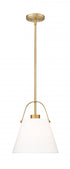 Z-Lite Z-Studio 1 Light Pendant in Brushed Nickel Finish Model: 743P12-BN