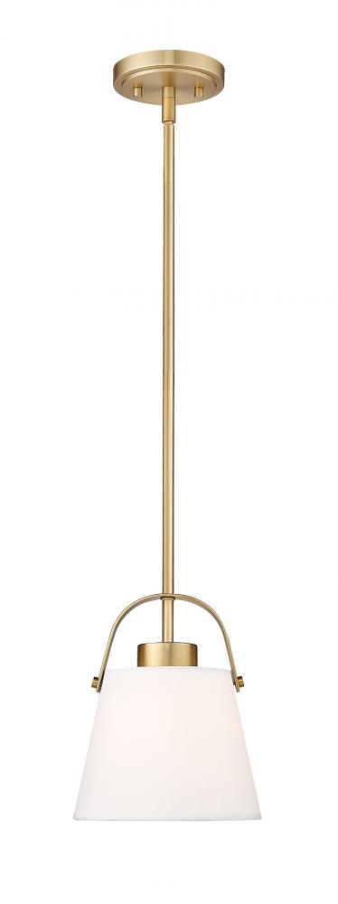 Z-Lite Z-Studio 1 Light Pendant in Brushed Nickel Finish Model: 743P8-BN
