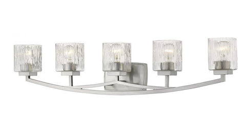 Z-Lite Zaid 5 Light Vanity in Brushed Nickel Finish Model: 1929-5V-BN
