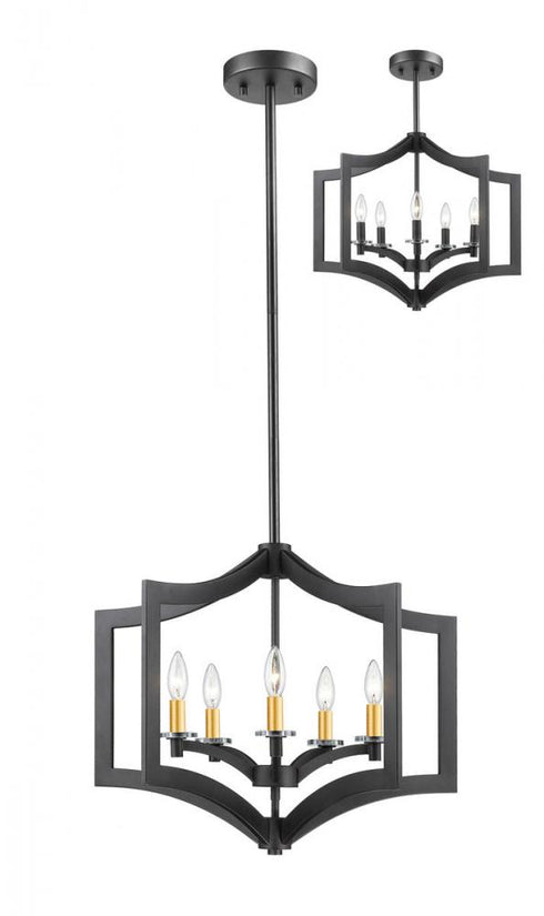 Z-Lite Zander 5 Light Chandelier in Bronze Finish Model: 6008-5BRZ