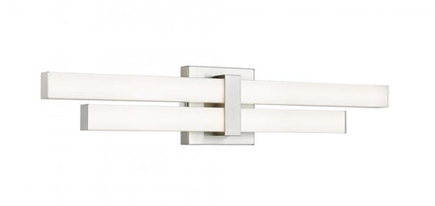 Z-Lite Zane 2 Light Vanity in Brushed Nickel Finish Model: 1008-25W-BN-LED