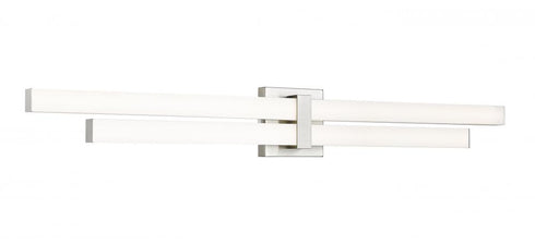 Z-Lite Zane 2 Light Vanity in Brushed Nickel Finish Model: 1008-40W-BN-LED