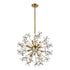 ZEEV Lighting ADELLE 8 Light Floral Crystal Pedal Sputnik in Matte Black Pendant Light Model: CD10212-8-MBK