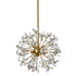 ZEEV Lighting ADELLE 8 Light Floral Crystal Pedal Sputnik in Matte Black Pendant Light Model: CD10212-8-MBK