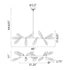 Zeev Lighting ANGELUS 10 Light LED 3CCT 31 Inch 10 Light Crafted Crystal in Aged Brass Linear Adjustable Pendant Model: PL11413-LED-10-AGB