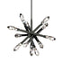 Zeev Lighting ANGELUS 13 Light LED 3CCT 34 Inch 13 Light Crafted Crystals in Satin Brushed Black Sputnik Chandelier Model: CD11418-LED-13-SBB