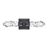 Zeev Lighting ANGELUS 2 Light LED 3CCT 2 Light Crafted Crystal in Satin Brushed Black Duo Wall Sconce Model: WS11412-LED-2-SBB