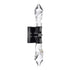 Zeev Lighting ANGELUS 2 Light LED 3CCT 2 Light Crafted Crystal in Satin Brushed Black Duo Wall Sconce Model: WS11412-LED-2-SBB
