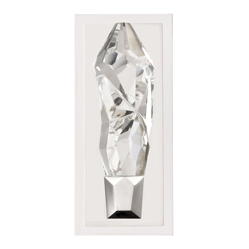 ZEEV Lighting Angelus LED 1 Light Crystal Vertical Wall Sconce in Matte White Model: WS11406-LED-1-MW