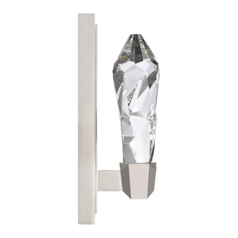 ZEEV Lighting Angelus LED 1 Light Crystal Vertical Wall Sconce in Matte White Model: WS11406-LED-1-MW