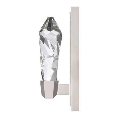 ZEEV Lighting Angelus LED 1 Light Crystal Vertical Wall Sconce in Polished Nickel Model: WS11407-LED-1-PN