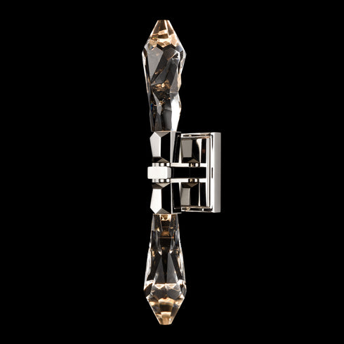 ZEEV Lighting Angelus LED 2 Light Crystal Duo Wall Sconce in Polished Nickel Model: WS11411-LED-2-PN