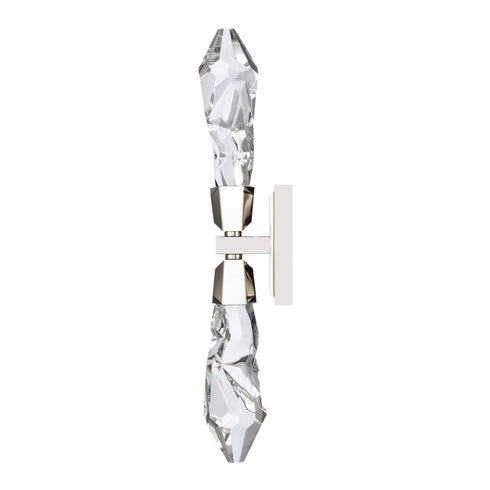 ZEEV Lighting Angelus LED 2 Light Crystal Duo Wall Sconce in Polished Nickel Model: WS11411-LED-2-PN