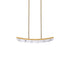 Zeev Lighting ARCUS 1 Light LED 3CCT 32 Inch Unique Curved Crystal in Aged Brass Linear Pendant Light Model: PL11609-LED-32-AGB