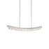 Zeev Lighting ARCUS 1 Light LED 3CCT 32 Inch Unique Curved Crystal in Aged Brass Linear Pendant Light Model: PL11609-LED-32-AGB