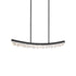 Zeev Lighting ARCUS 1 Light LED 3CCT 32 Inch Unique Curved Crystal in Aged Brass Linear Pendant Light Model: PL11609-LED-32-AGB