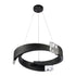 ZEEV Lighting Arcus LED 32 Inch Segmental Crystal Chandelier in Textured Black in Textured Matte Black Finish Model: CD11621-LED-3-32-TMBK
